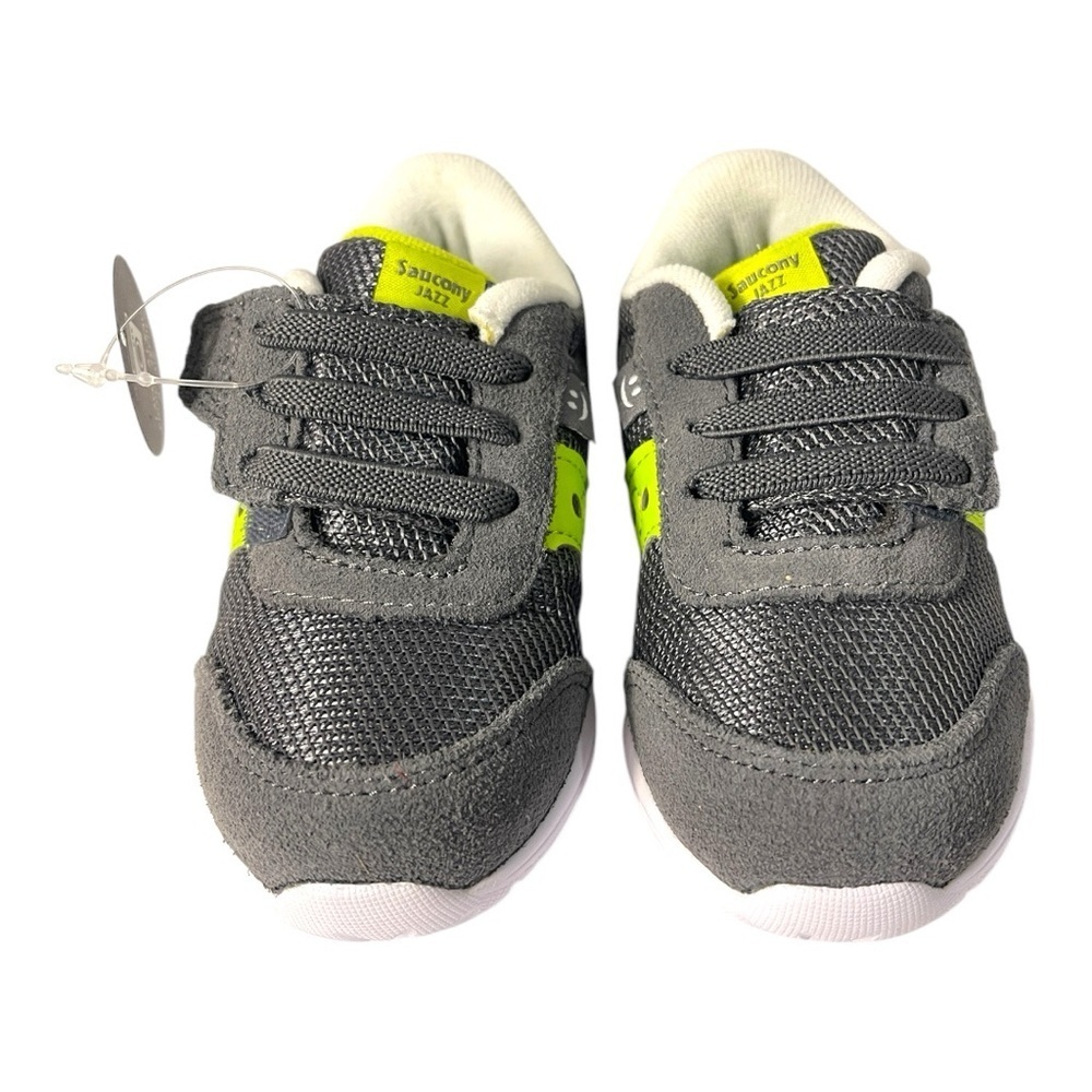 Saucony Jazz Riff Sneakers – Boys’ Size 5.5M – Grey/Citron – New in Box